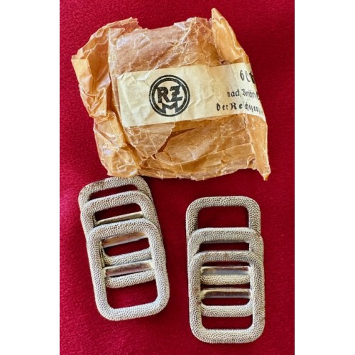 RZM Silver Pebbled Belt Slides # 8385