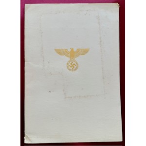 The Cross of Merit of the Order of the German Eagle Third Class With Swords Documents # 8398